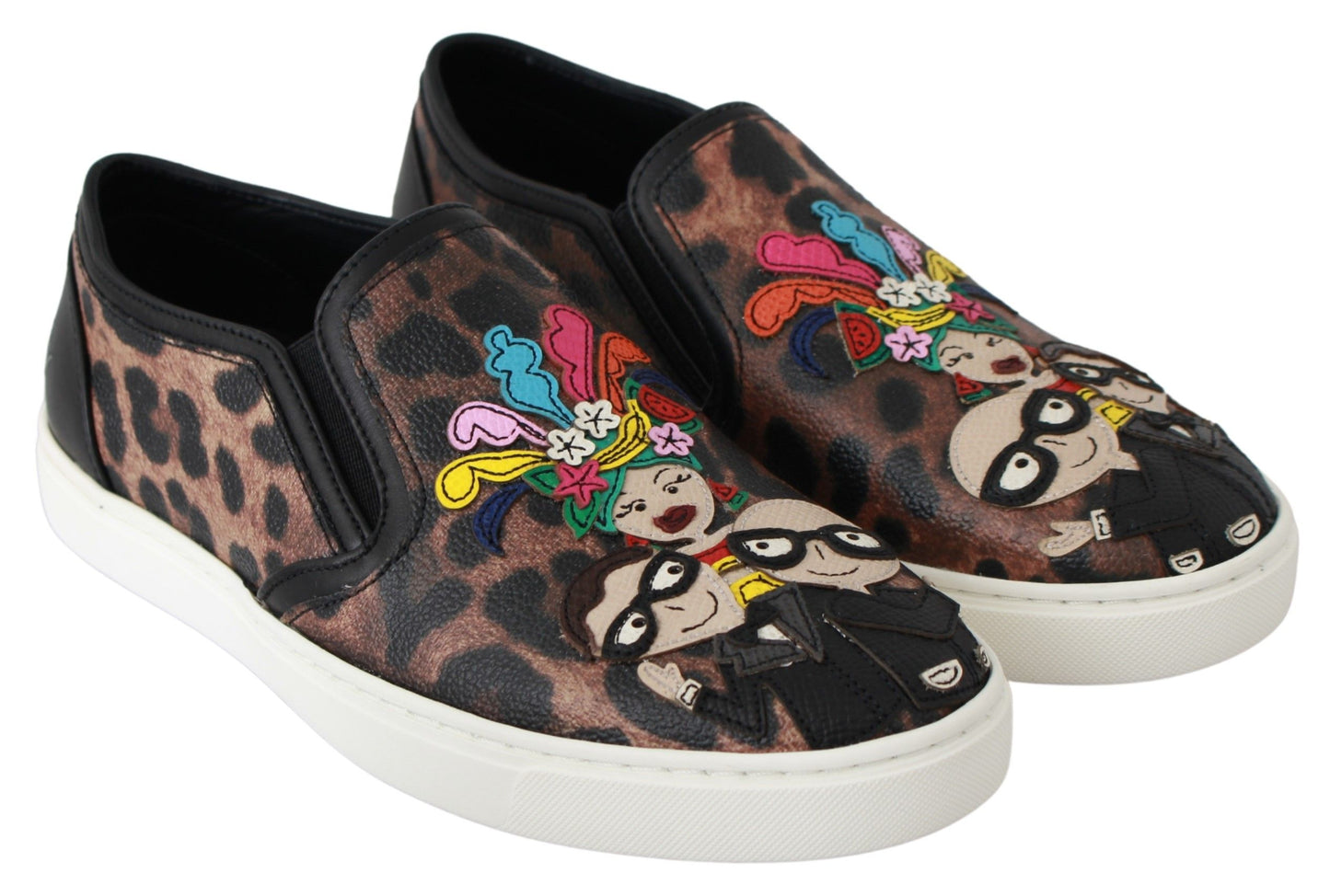 Leather Leopard #dgfamily Loafers Shoes-Dolce & Gabbana-LabelTerrace.com