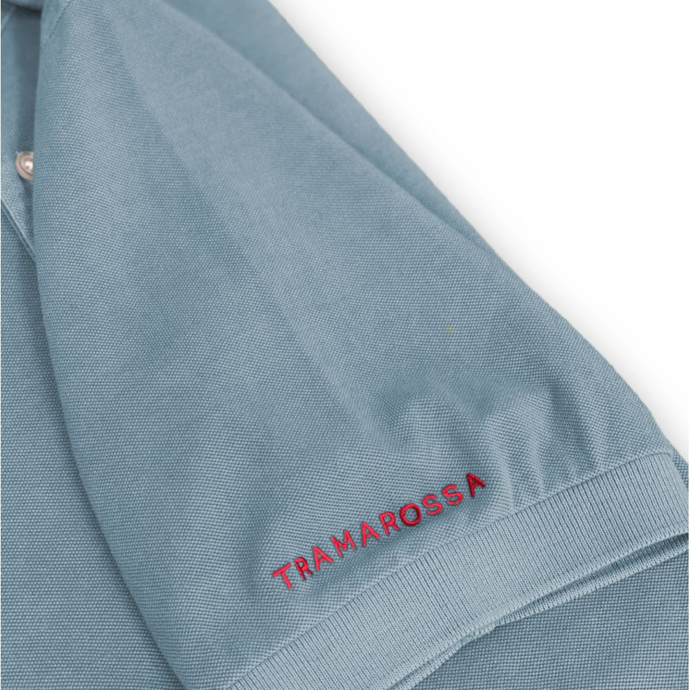 Light Blue Cotton Men Polo Shirt-Tramarossa-LabelTerrace.com