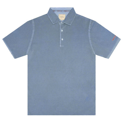 Light Blue Cotton Men Polo Shirt-Tramarossa-LabelTerrace.com