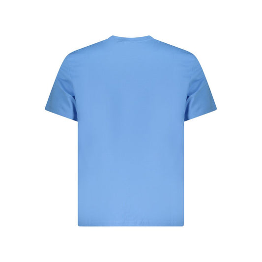 Light Blue Cotton Men T-Shirt