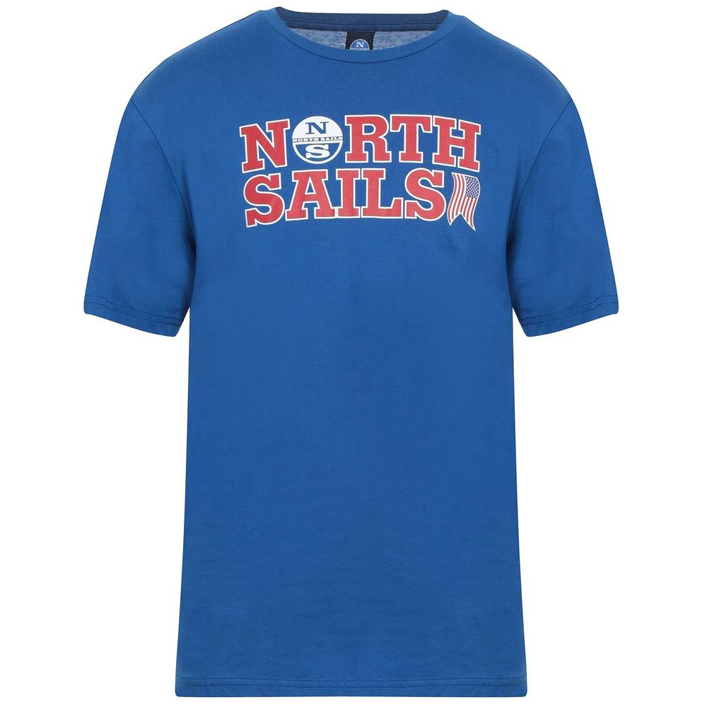 Light Blue Cotton Men T-Shirt-North Sails-LabelTerrace.com