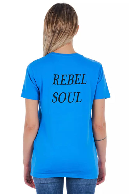 Light Blue Cotton Women Top