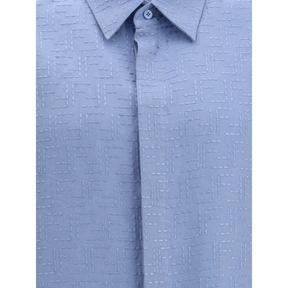 Light Blue Linen Shortsleeve Shirt
