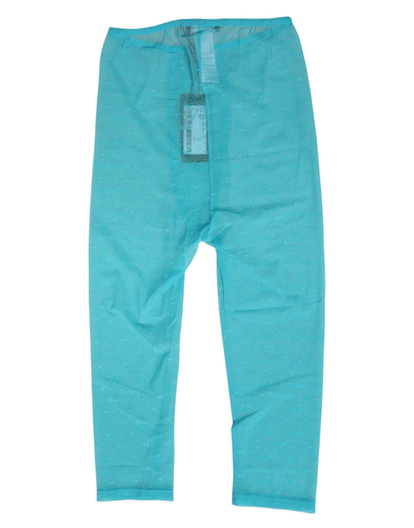 Light Blue Logo Lace Tight Midi Trouser Underwear