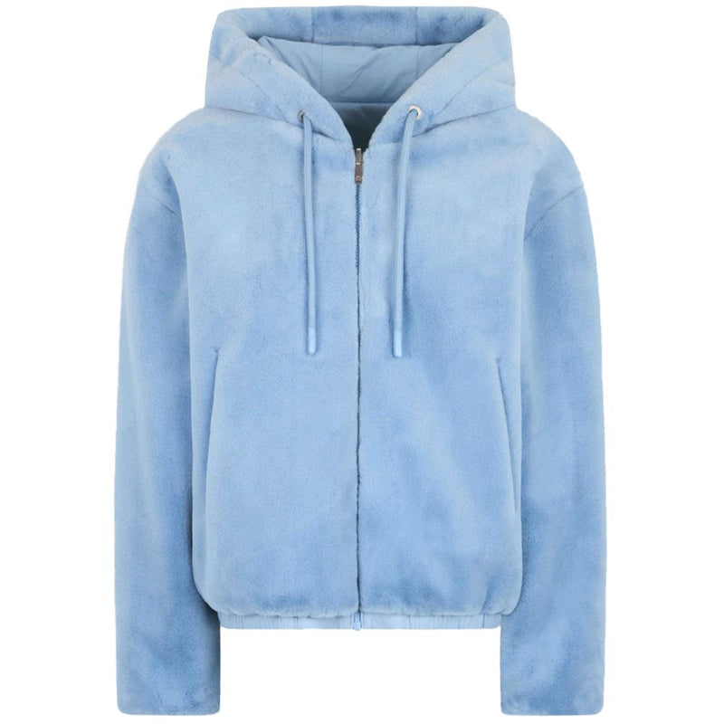 Light Blue Nylon Women Jacket-Moose Knuckles-LabelTerrace.com