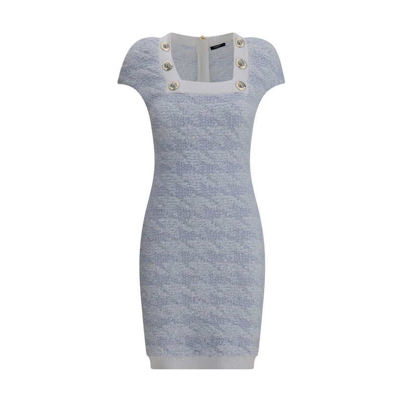 Light Blue Polyamide Casual Dress