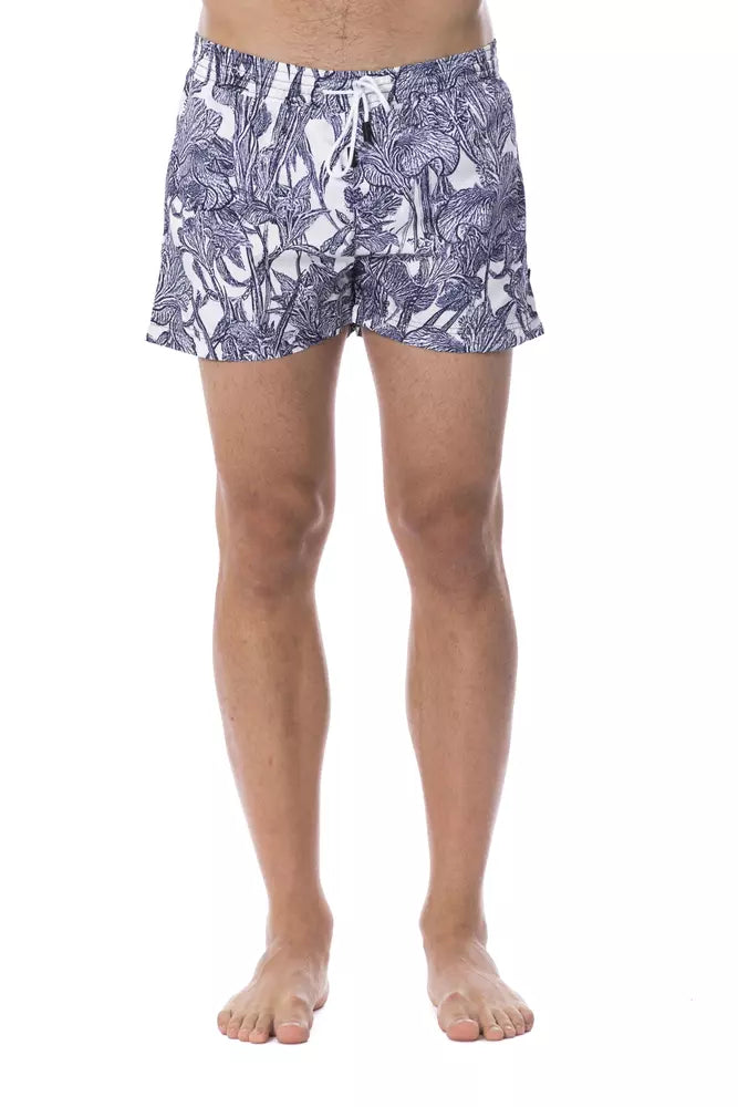 Light Blue Polyester Men's Swim Trunk-Roberto Cavalli Sport-LabelTerrace.com