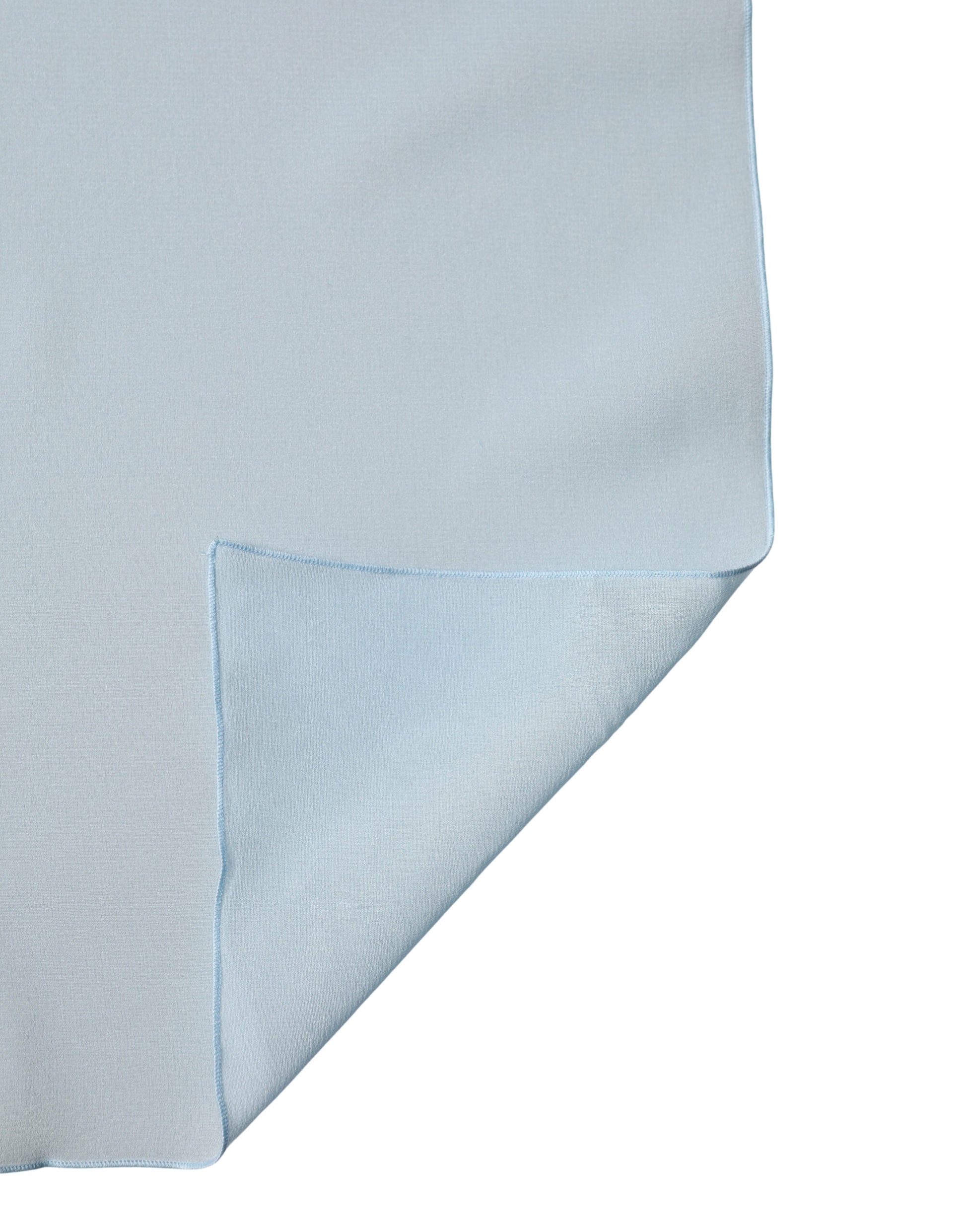 Light Blue Silk Neck Wrap Shawl Stole 200cm x 64cm Scarf