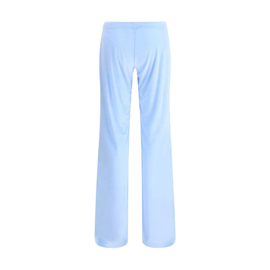 Light Blue Triacetate Casual Pants