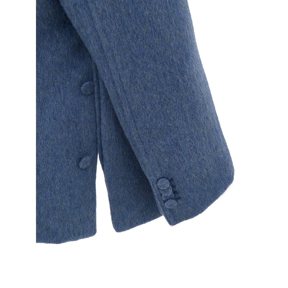 Light Blue Wool Coat-Gucci-LabelTerrace.com