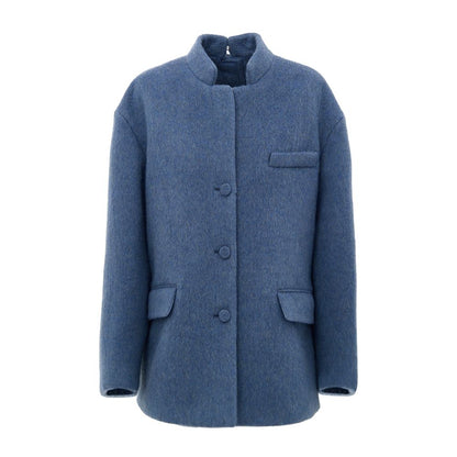 Light Blue Wool Coat-Gucci-LabelTerrace.com
