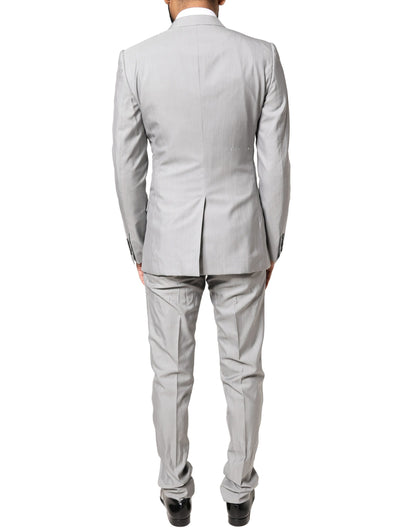 Light Gray Wool GOLD 2 Piece Formal Suit