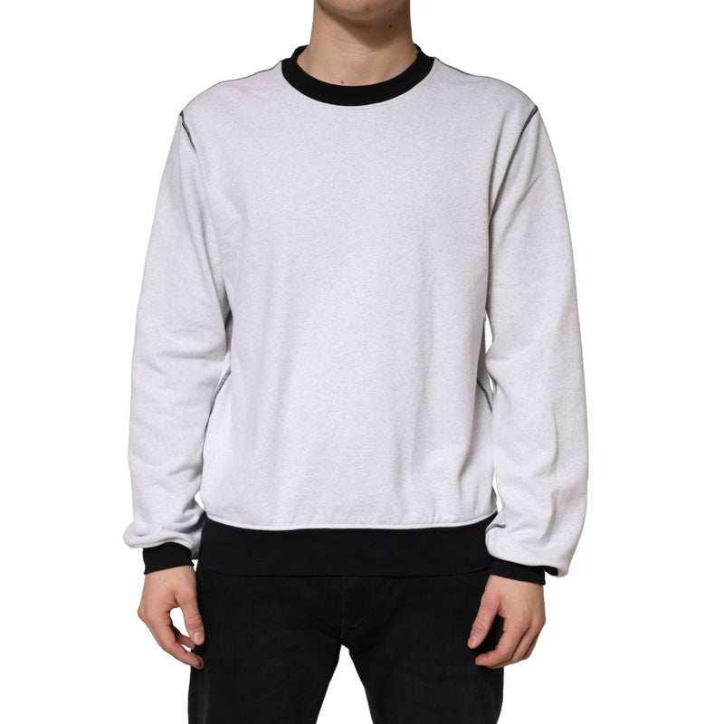 Light Grey Cotton Crewneck Sweatshirt Sweater