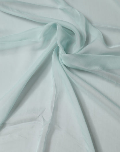 Light Teal Silk Stole Neck Wrap Shawl Scarf
