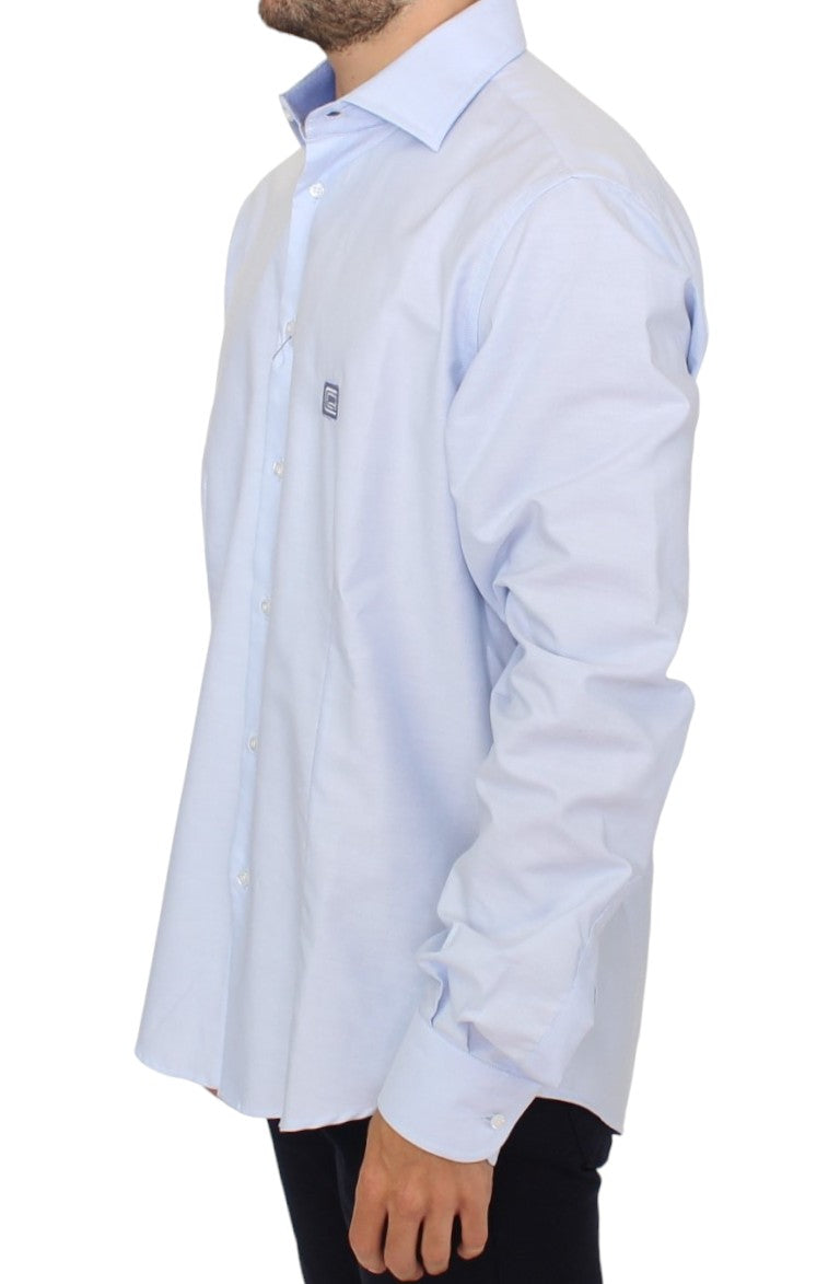 Light blue cotton shirt-Cavalli-LabelTerrace.com