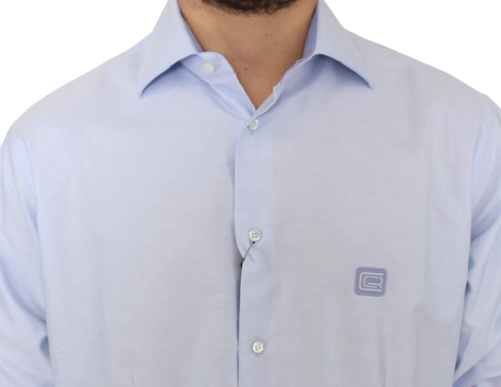 Light blue cotton shirt-Cavalli-LabelTerrace.com