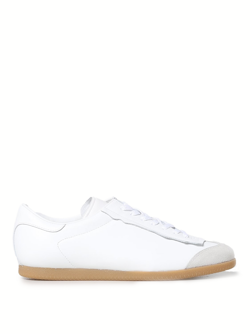 Low Featherlight Leather And Suede Sneakers-Maison Margiela-LabelTerrace.com