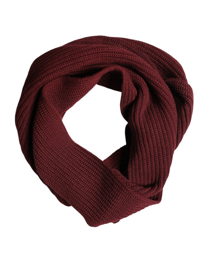 Maroon Cashmere Knitted NeckWrap Shawl Scarf