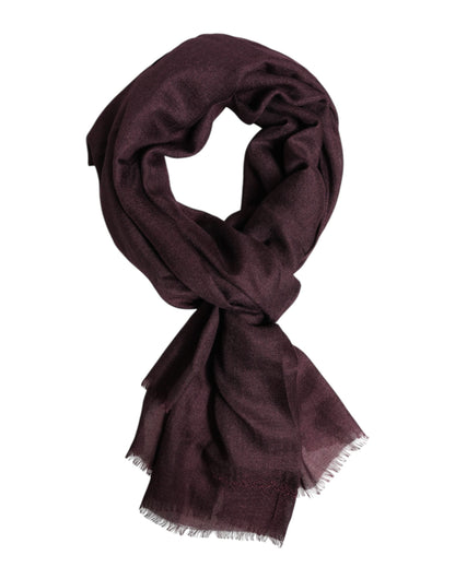 Maroon Cashmere Neck Warmer Wrap Shawl Scarf-Dolce & Gabbana-LabelTerrace.com