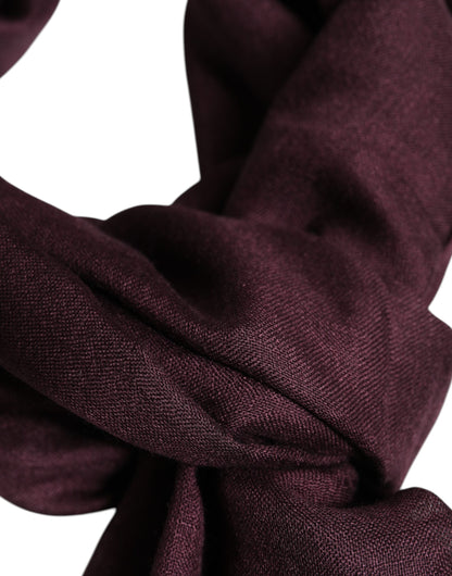 Maroon Cashmere Neck Warmer Wrap Shawl Scarf-Dolce & Gabbana-LabelTerrace.com