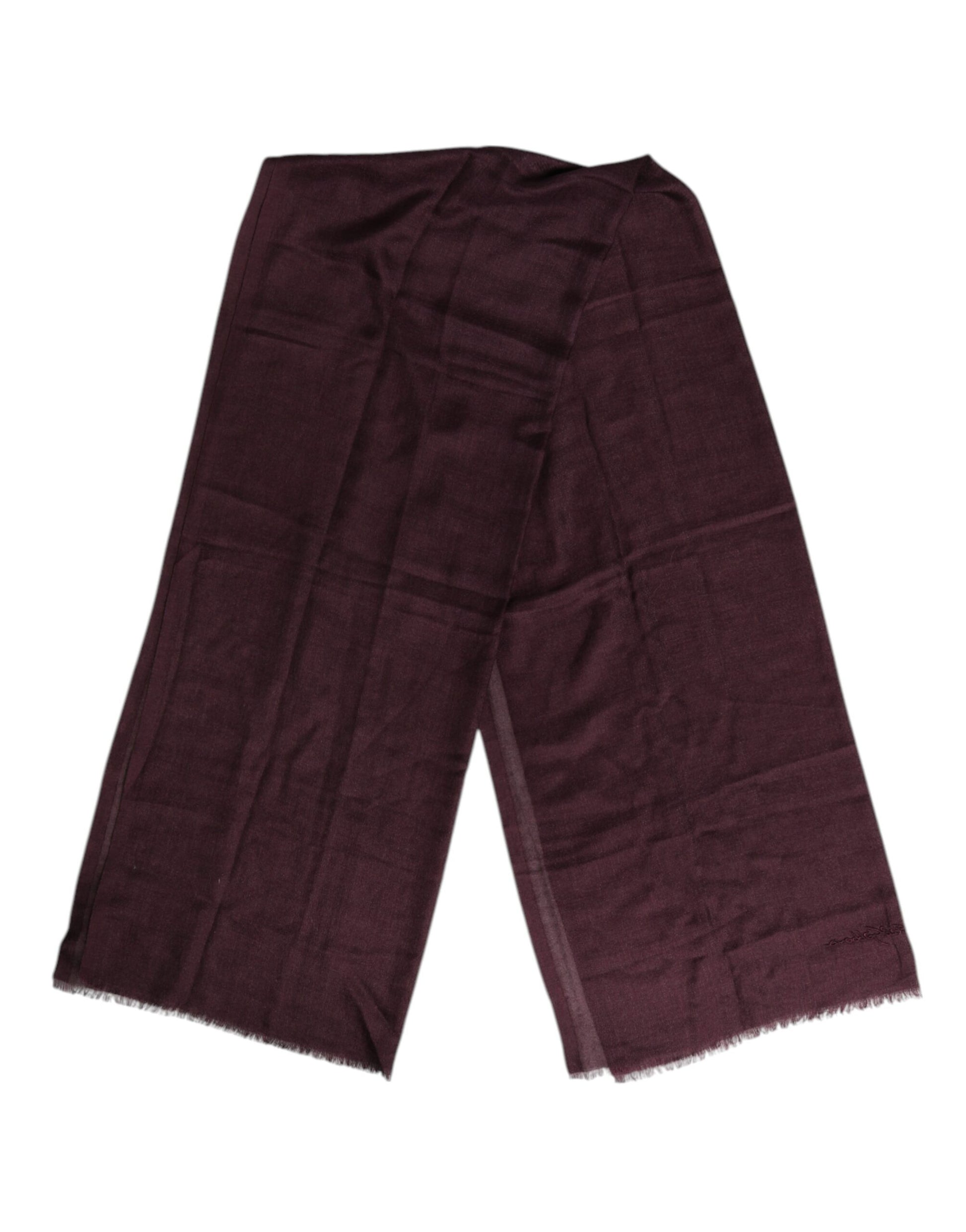 Maroon Cashmere Neck Warmer Wrap Shawl Scarf-Dolce & Gabbana-LabelTerrace.com