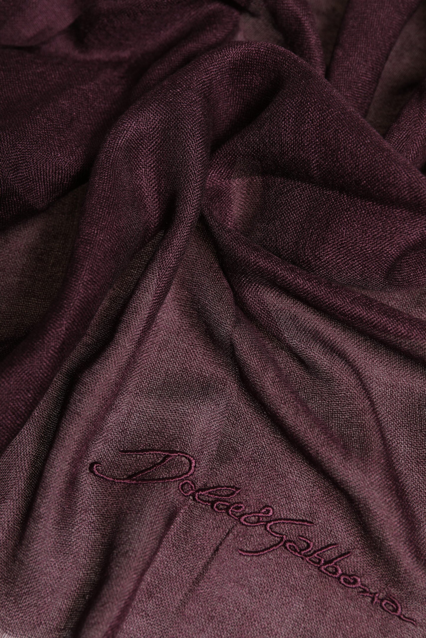 Maroon Cashmere Neck Warmer Wrap Shawl Scarf-Dolce & Gabbana-LabelTerrace.com