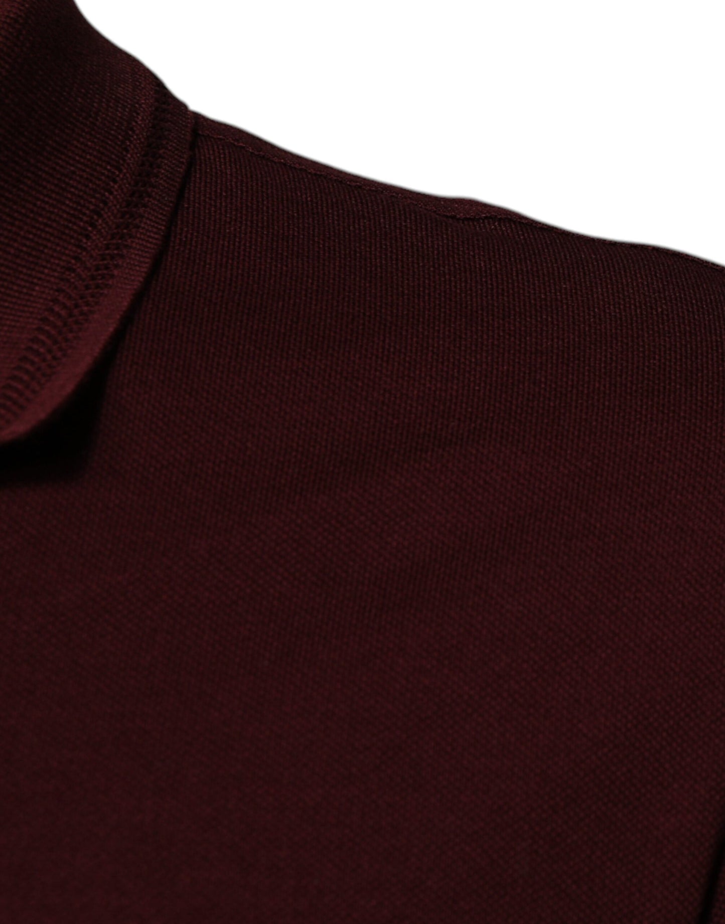 Maroon Collared Short Sleeves Polo T-shirt-Dolce & Gabbana-LabelTerrace.com