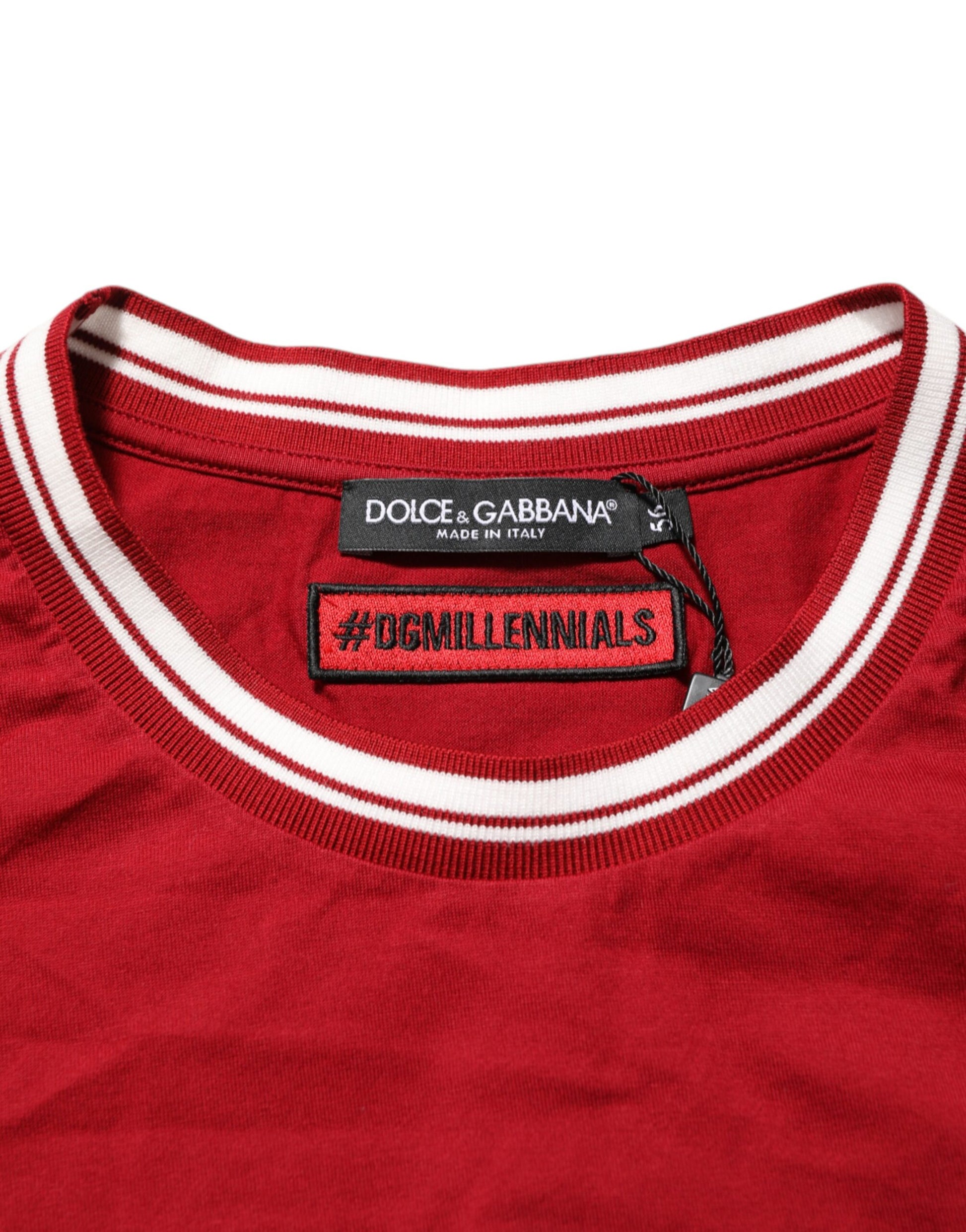 Maroon LogoCrown Cotton Half Sleeve T-shirt