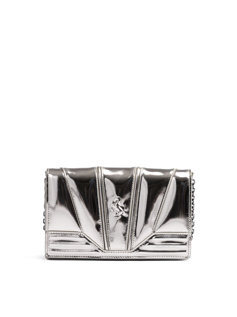 Metal Silver GT patent leather bag with chain-Ferrari-LabelTerrace.com