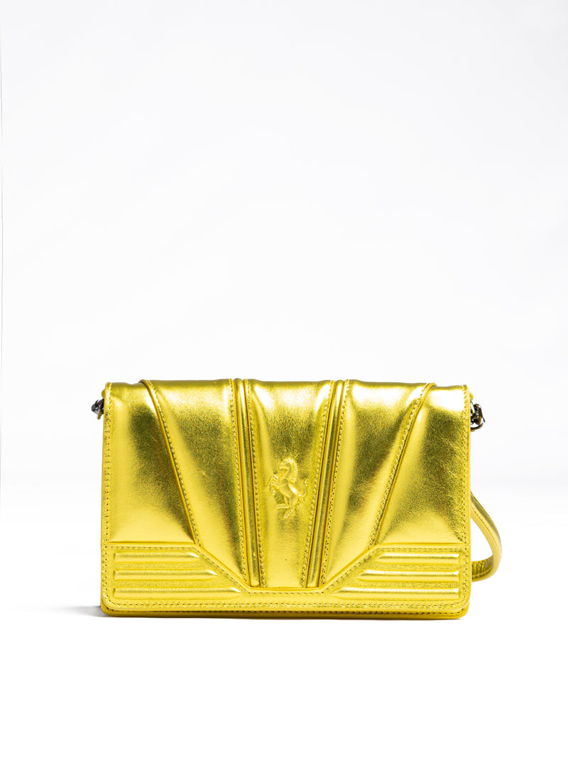 Metal Yellow GT patent leather bag with chain-Ferrari-LabelTerrace.com