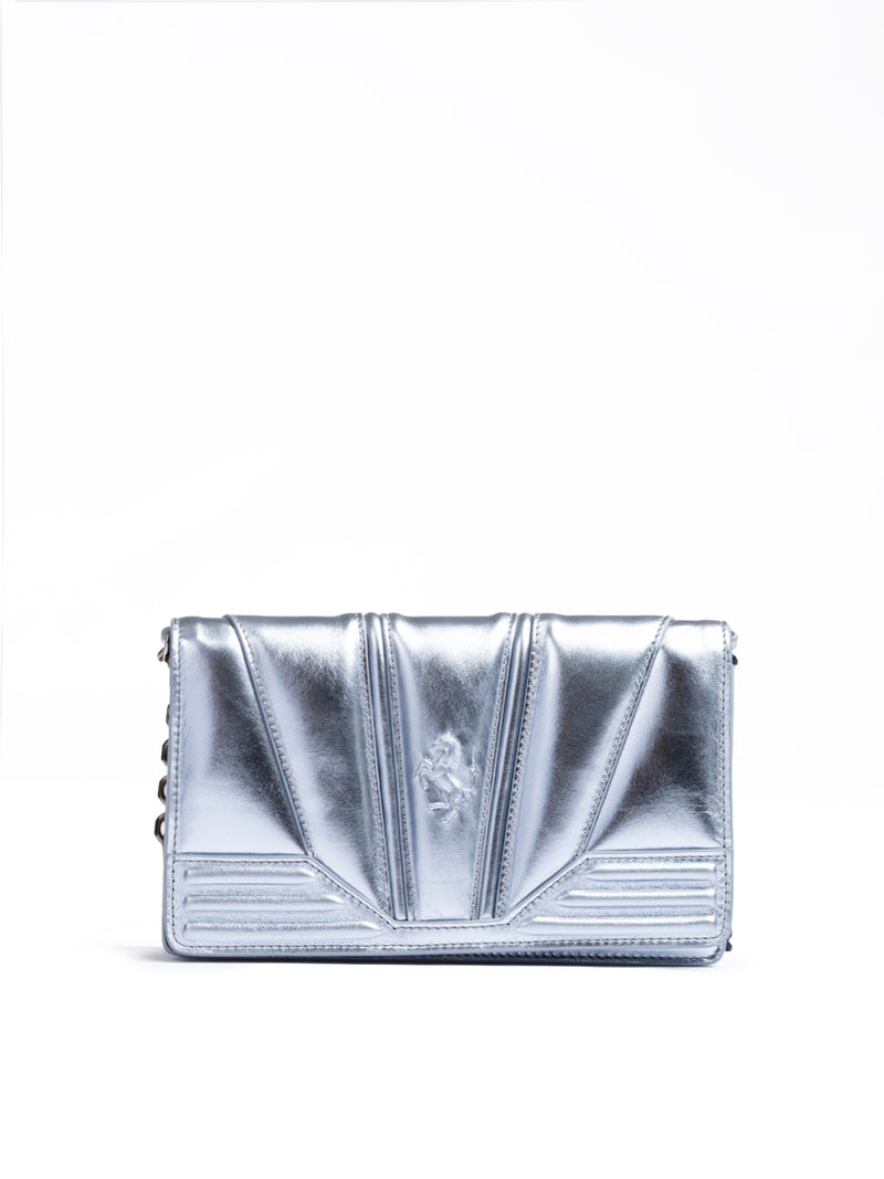 Metal light blue GT patent leather bag with chain-Ferrari-LabelTerrace.com