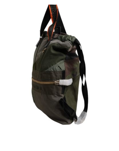 Military Green Patchwork Rucksack Backpack Bag-Dolce & Gabbana-LabelTerrace.com