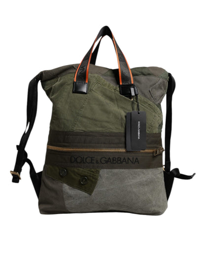 Military Green Patchwork Rucksack Backpack Bag-Dolce & Gabbana-LabelTerrace.com