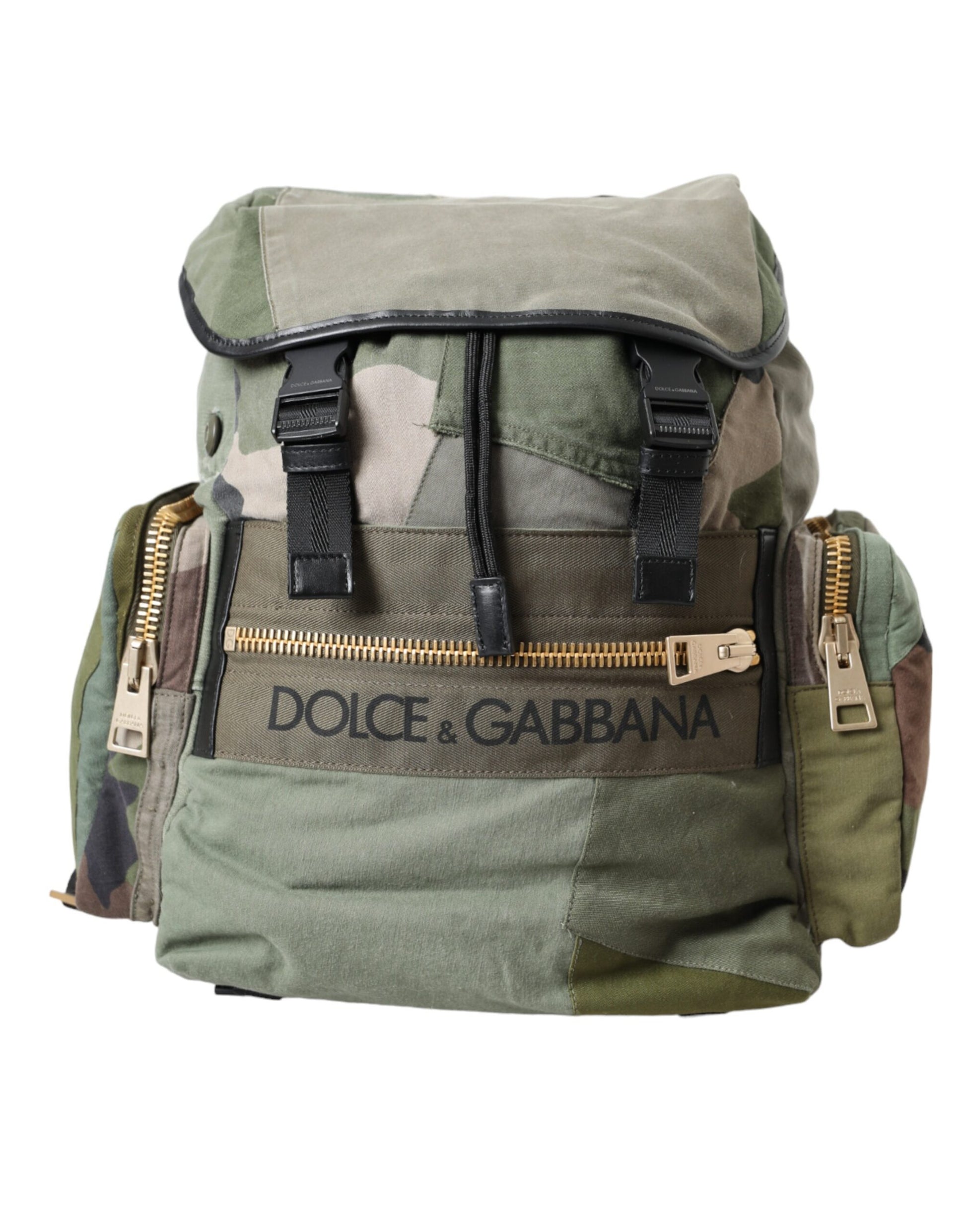 Military Green Patchwork Rucksack Backpack Bag-Dolce & Gabbana-LabelTerrace.com