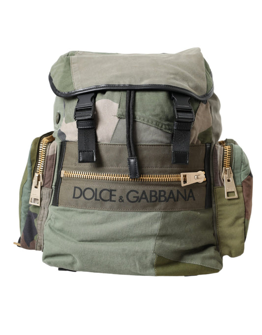 Military Green Patchwork Rucksack Backpack Bag-Dolce & Gabbana-LabelTerrace.com