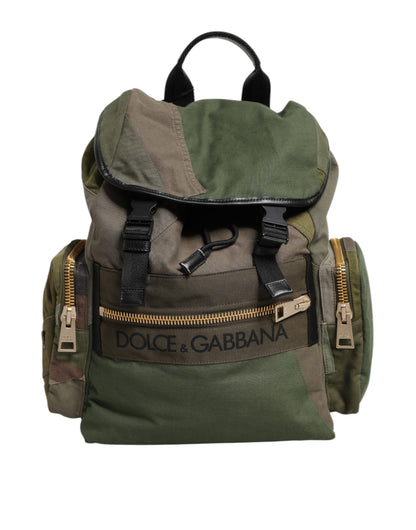 Military Green Patchwork Rucksack Backpack Bag-Dolce & Gabbana-LabelTerrace.com