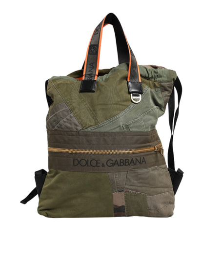 Military Green Patchwork Rucksack Backpack Bag-Dolce & Gabbana-LabelTerrace.com