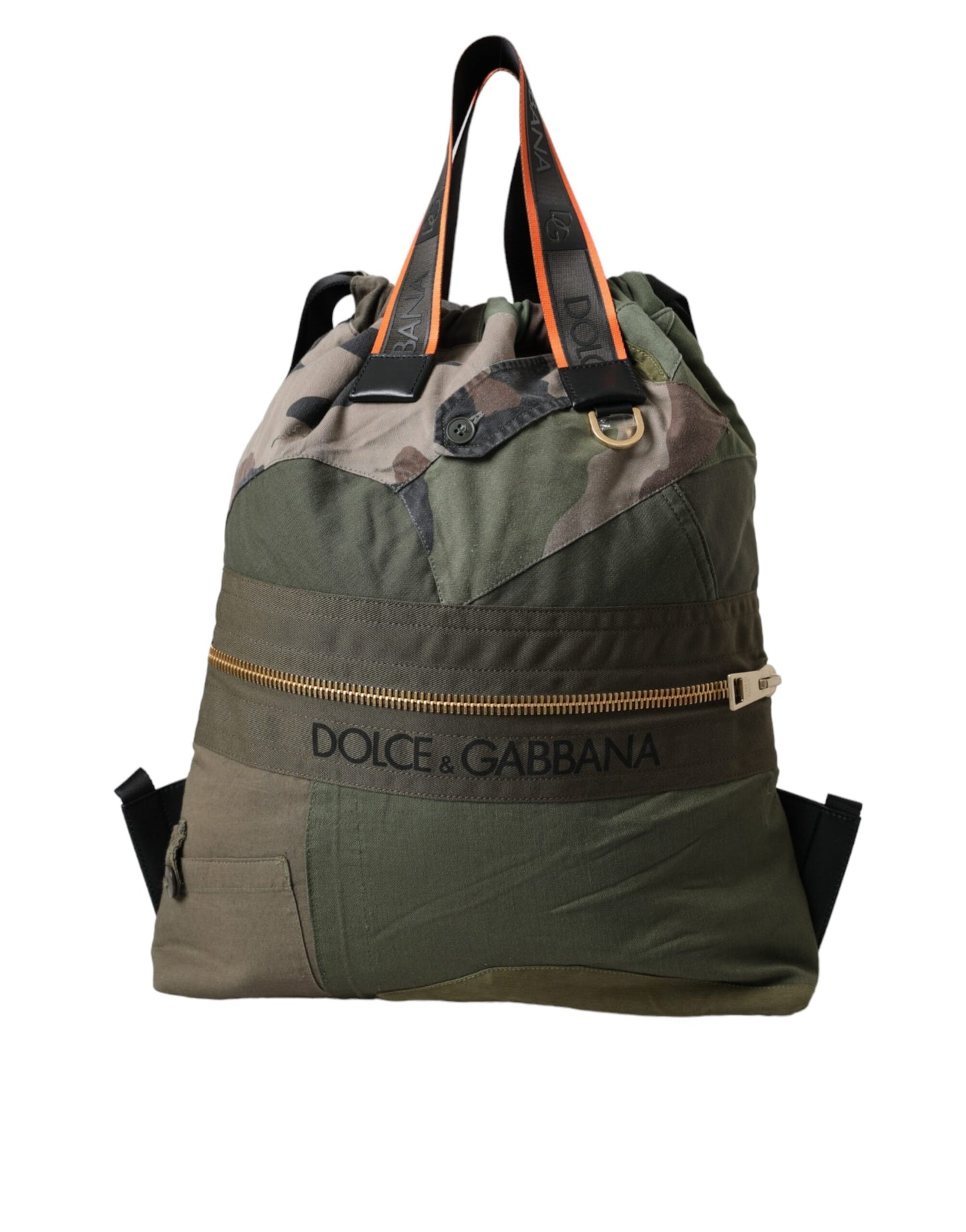 Military Green Patchwork Rucksack Backpack Bag-Dolce & Gabbana-LabelTerrace.com
