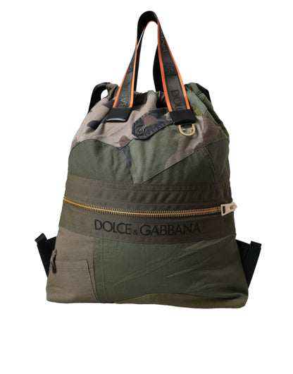 Military Green Patchwork Rucksack Backpack Bag-Dolce & Gabbana-LabelTerrace.com