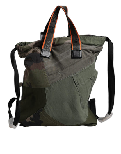 Military Green Patchwork Rucksack Backpack Bag-Dolce & Gabbana-LabelTerrace.com