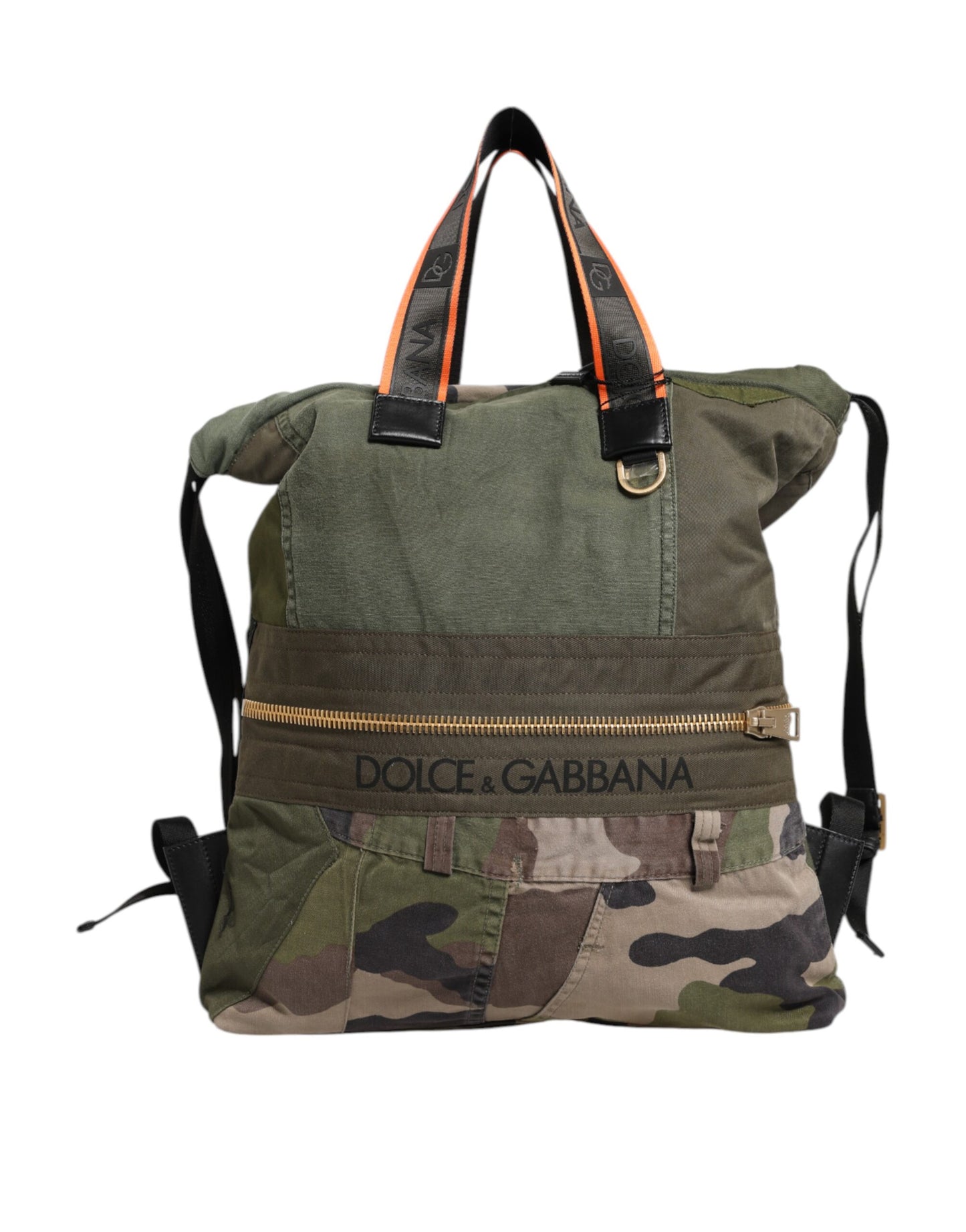 Military Green Patchwork Rucksack Backpack Bag-Dolce & Gabbana-LabelTerrace.com