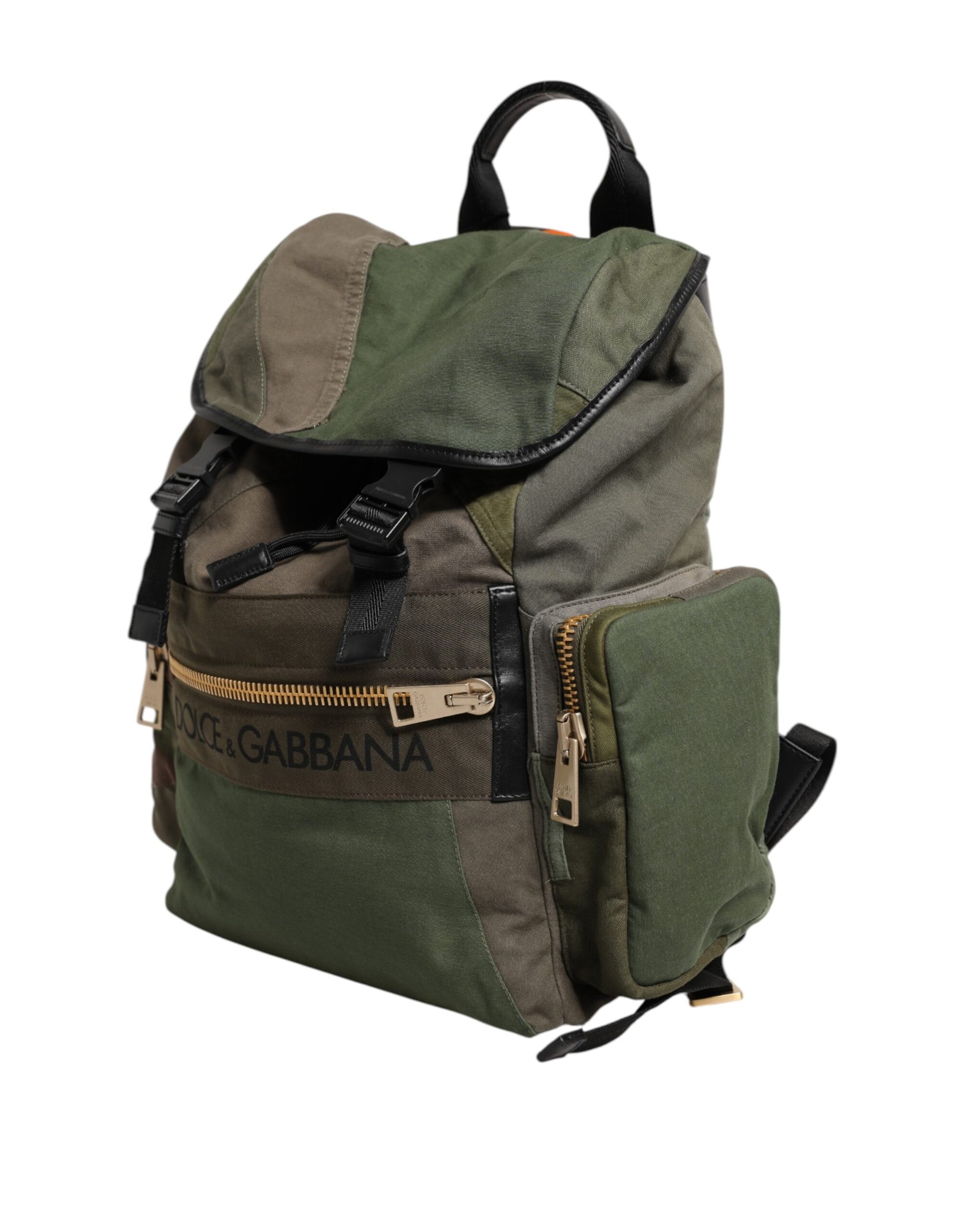 Military Green Patchwork Rucksack Backpack Bag-Dolce & Gabbana-LabelTerrace.com