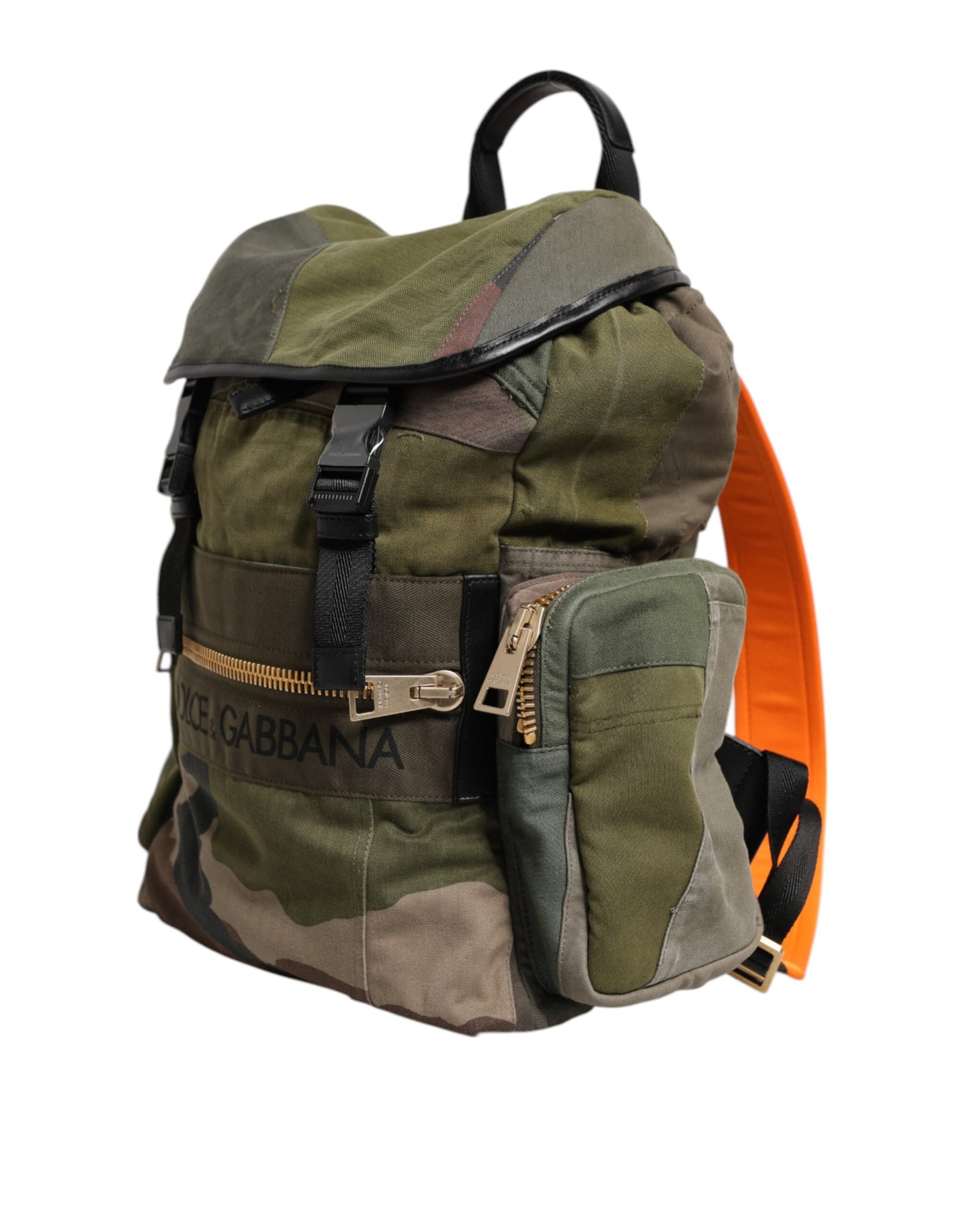 Military Green Patchwork Rucksack Backpack Bag-Dolce & Gabbana-LabelTerrace.com