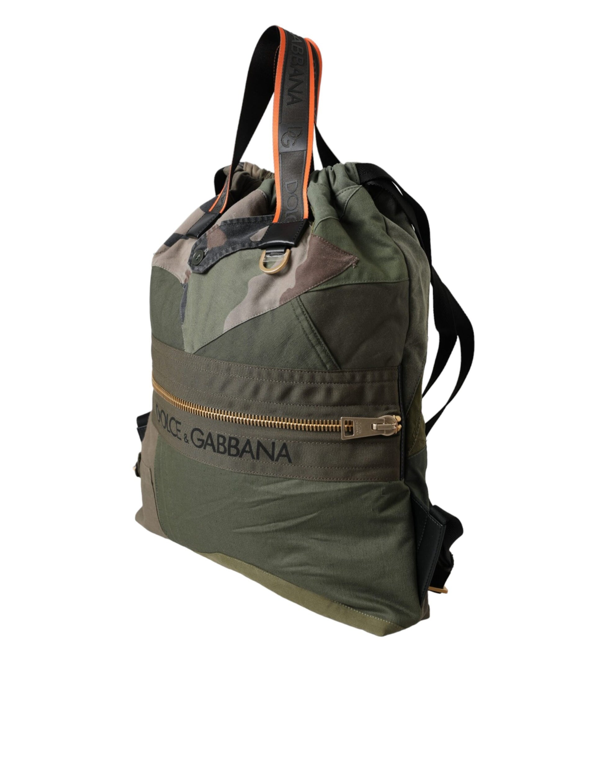 Military Green Patchwork Rucksack Backpack Bag-Dolce & Gabbana-LabelTerrace.com