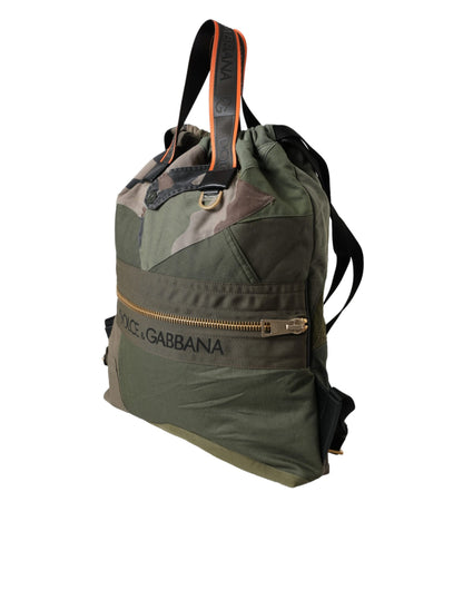 Military Green Patchwork Rucksack Backpack Bag-Dolce & Gabbana-LabelTerrace.com