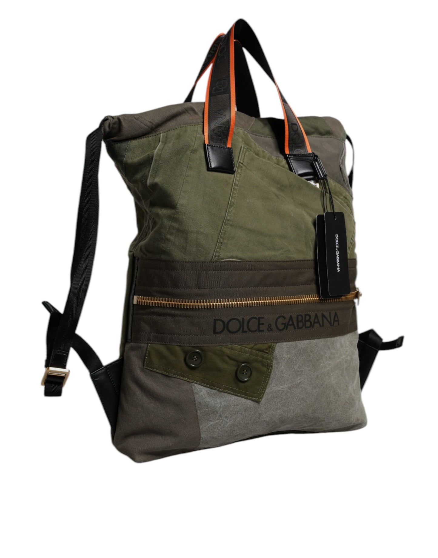 Military Green Patchwork Rucksack Backpack Bag-Dolce & Gabbana-LabelTerrace.com