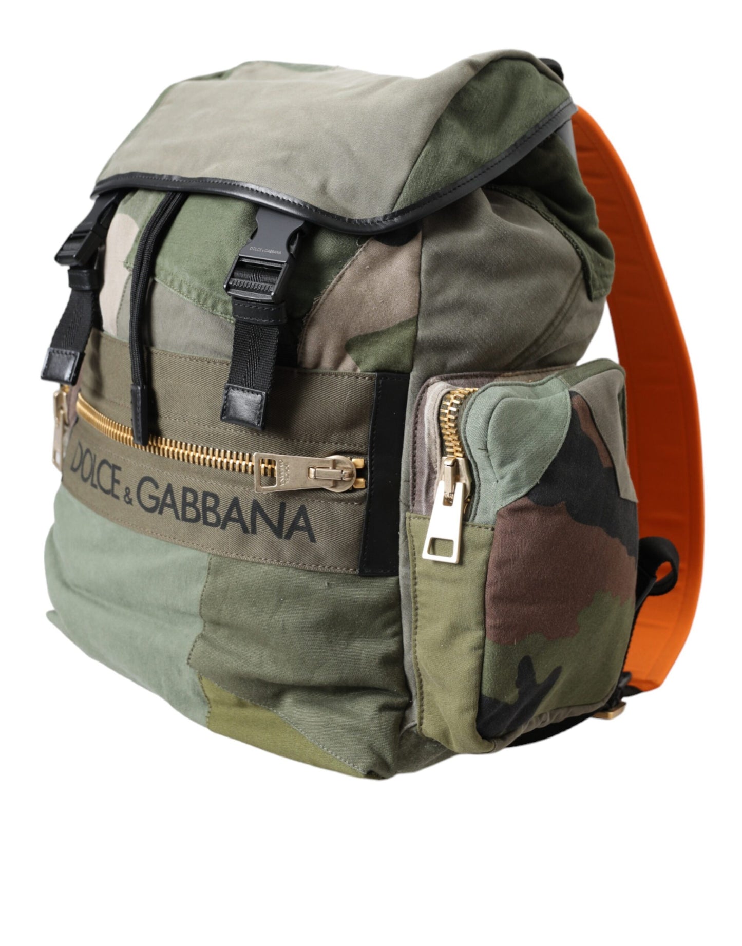 Military Green Patchwork Rucksack Backpack Bag-Dolce & Gabbana-LabelTerrace.com