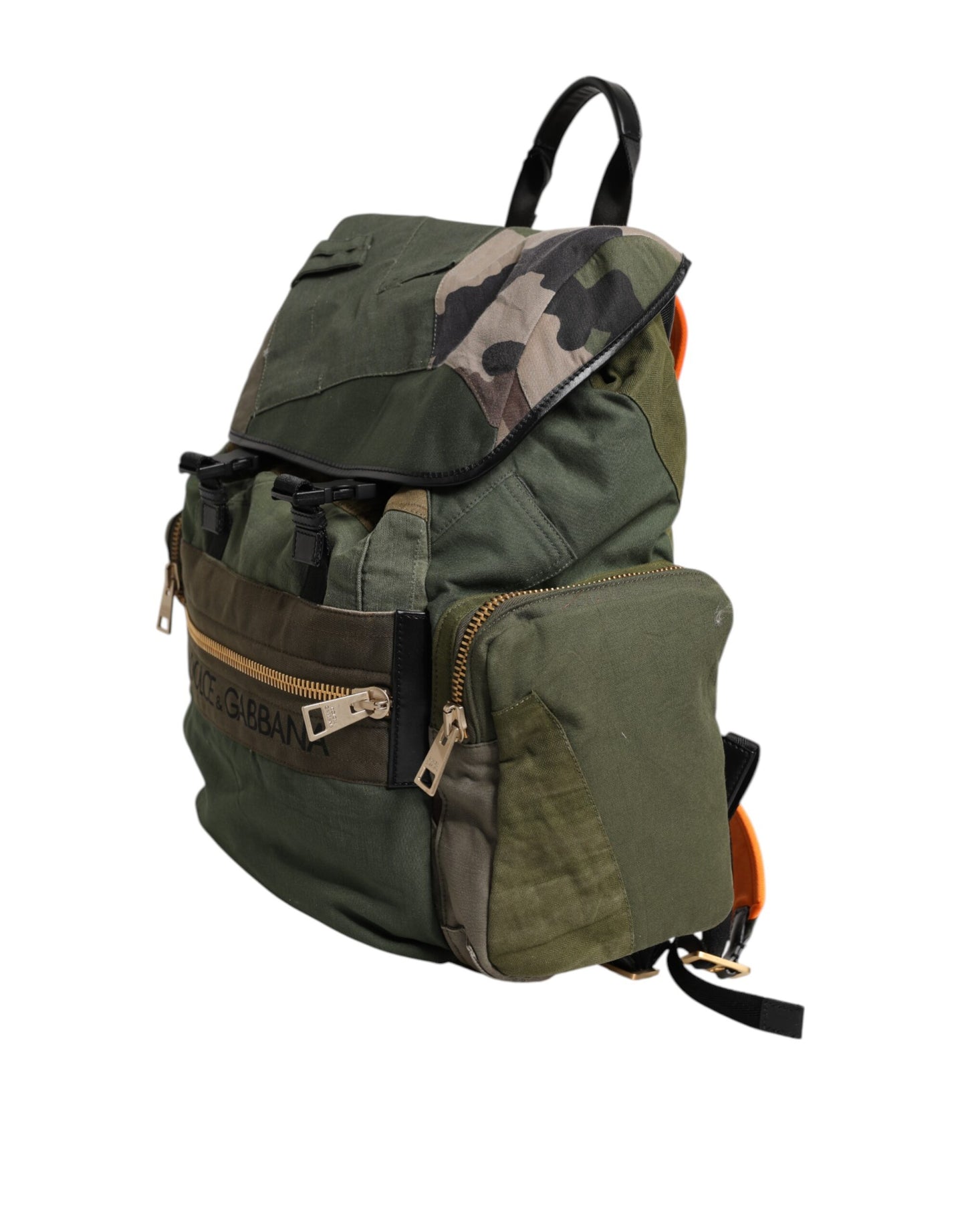 Military Green Patchwork Rucksack Backpack Bag-Dolce & Gabbana-LabelTerrace.com