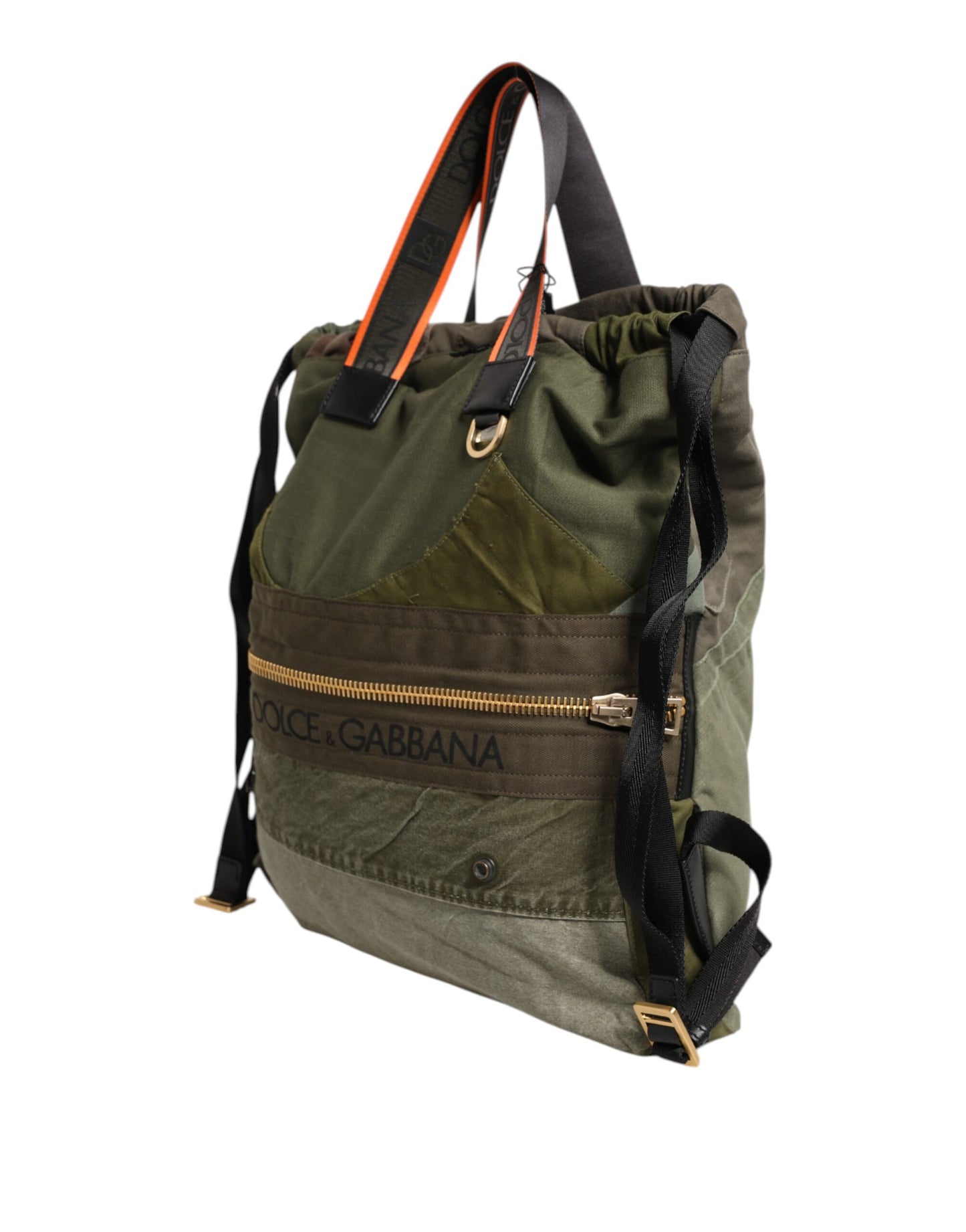 Military Green Patchwork Rucksack Backpack Bag-Dolce & Gabbana-LabelTerrace.com