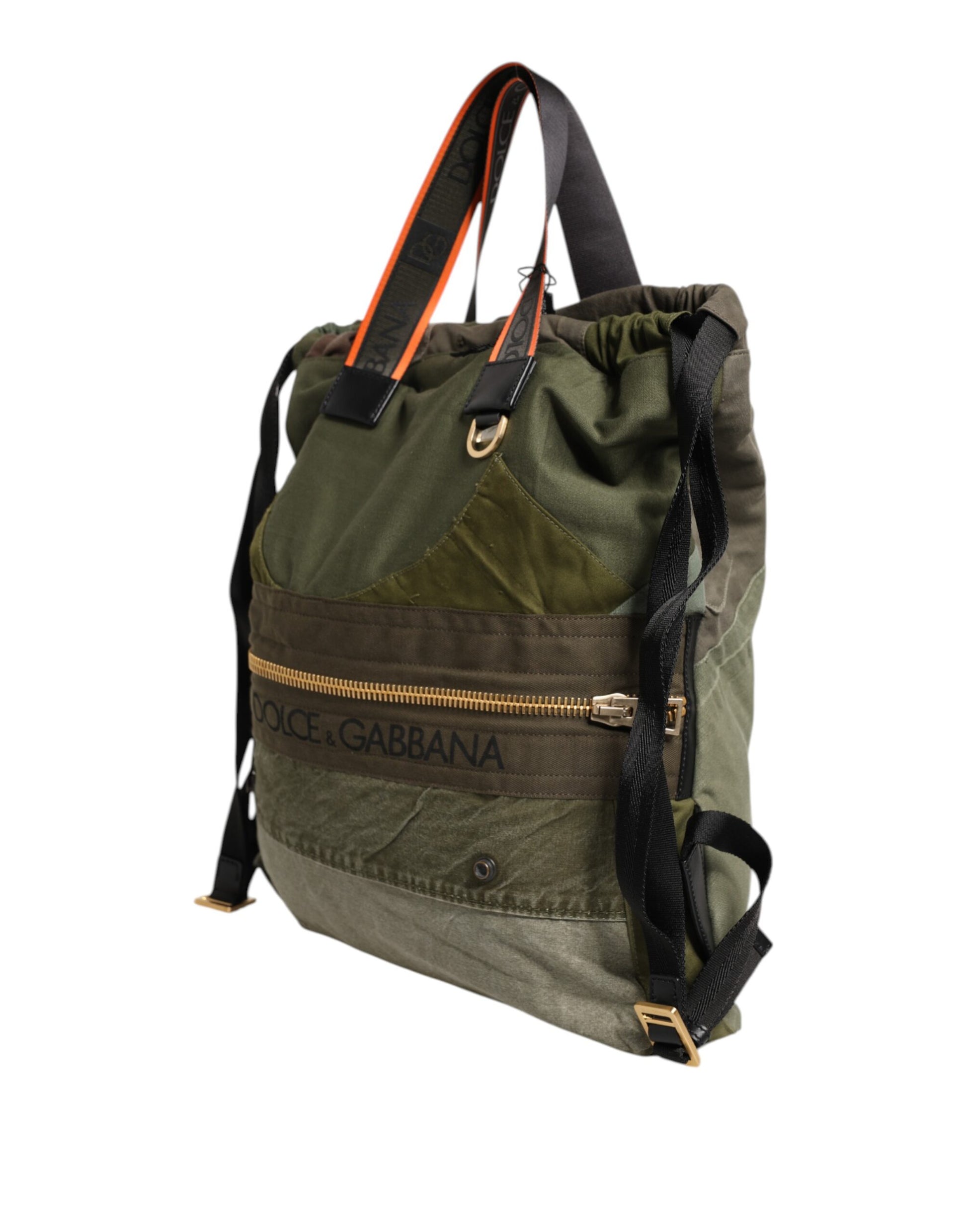 Military Green Patchwork Rucksack Backpack Bag-Dolce & Gabbana-LabelTerrace.com